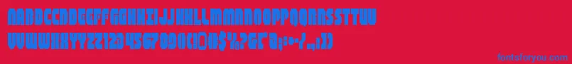 フォントshogunatecond – 赤い背景に青い文字