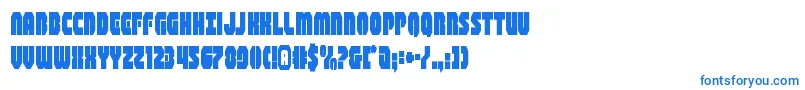 フォントshogunatecond – 白い背景に青い文字