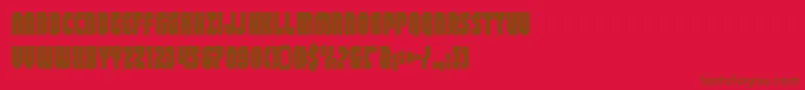 フォントshogunatecond – 赤い背景に茶色の文字