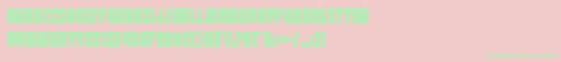 shogunatecond Font – Green Fonts on Pink Background