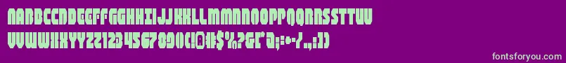 shogunatecond-fontti – vihreät fontit violetilla taustalla