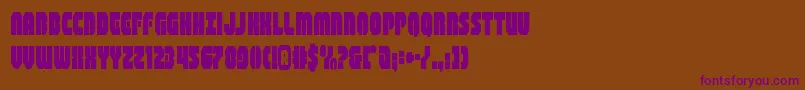 shogunatecond Font – Purple Fonts on Brown Background