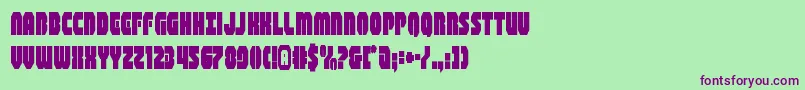 shogunatecond Font – Purple Fonts on Green Background