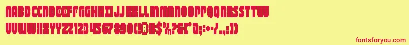 shogunatecond Font – Red Fonts on Yellow Background