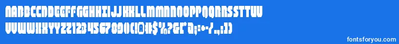 shogunatecond Font – White Fonts on Blue Background