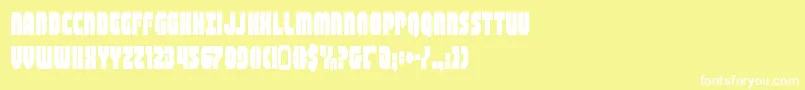 Шрифт shogunatecond – белые шрифты на жёлтом фоне