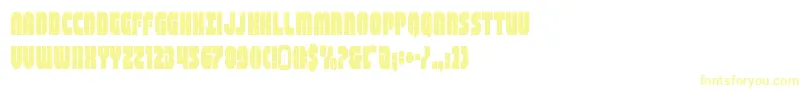 Шрифт shogunatecond – жёлтые шрифты на белом фоне