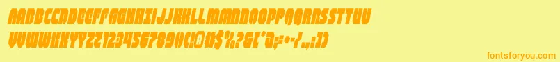 shogunatecondital Font – Orange Fonts on Yellow Background