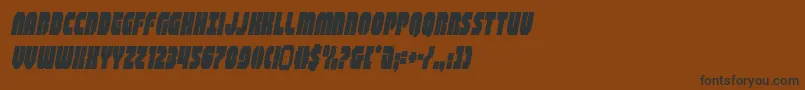 Шрифт shogunatecondital – чёрные шрифты на коричневом фоне