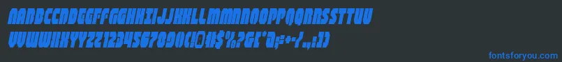 shogunatecondital Font – Blue Fonts on Black Background