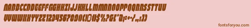 Шрифт shogunatecondital – коричневые шрифты на розовом фоне