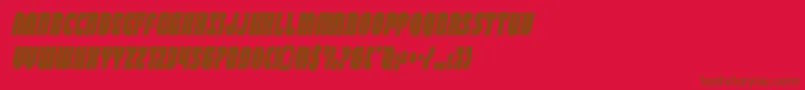 Шрифт shogunatecondital – коричневые шрифты на красном фоне