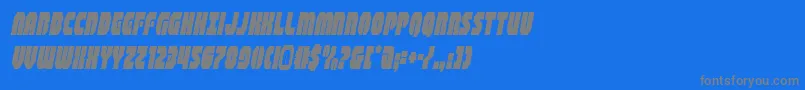 Шрифт shogunatecondital – серые шрифты на синем фоне
