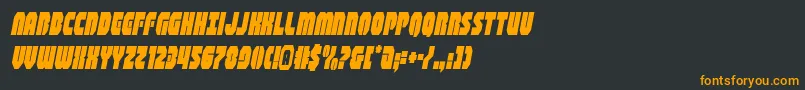 フォントshogunatecondital – 黒い背景にオレンジの文字