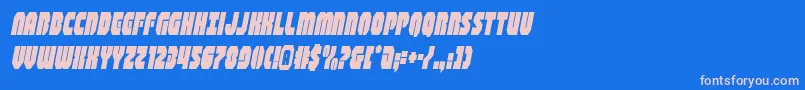shogunatecondital-fontti – vaaleanpunaiset fontit sinisellä taustalla