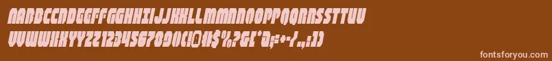 Шрифт shogunatecondital – розовые шрифты на коричневом фоне
