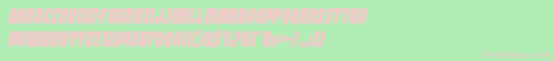 Шрифт shogunatecondital – розовые шрифты на зелёном фоне