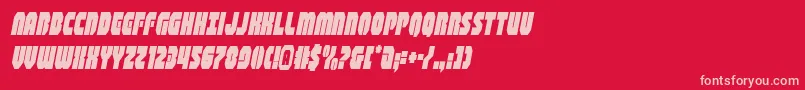 Шрифт shogunatecondital – розовые шрифты на красном фоне