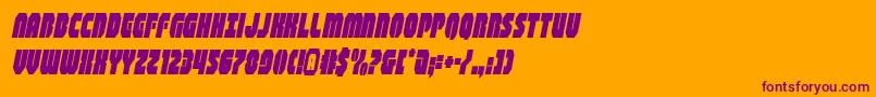Шрифт shogunatecondital – фиолетовые шрифты на оранжевом фоне