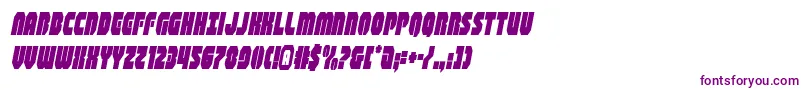 フォントshogunatecondital – 白い背景に紫のフォント