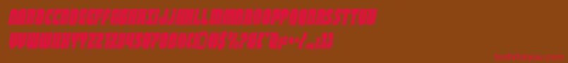 Шрифт shogunatecondital – красные шрифты на коричневом фоне