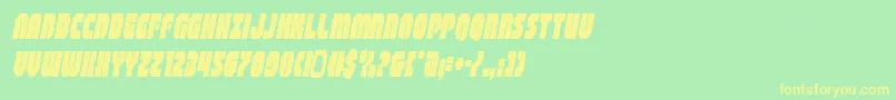 Шрифт shogunatecondital – жёлтые шрифты на зелёном фоне