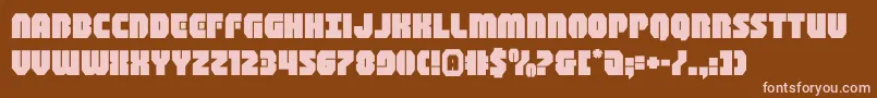 shogunateexpand Font – Pink Fonts on Brown Background