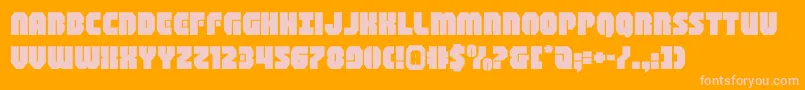 shogunateexpand Font – Pink Fonts on Orange Background