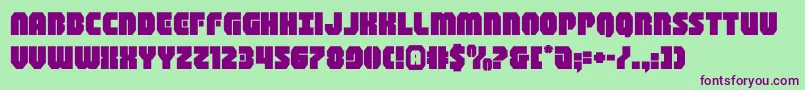 shogunateexpand Font – Purple Fonts on Green Background