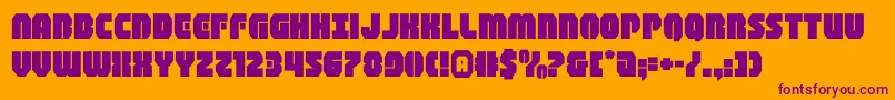 shogunateexpand Font – Purple Fonts on Orange Background