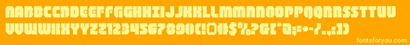 shogunateexpand Font – Yellow Fonts on Orange Background