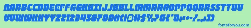 shogunateexpandital Font – Blue Fonts on Green Background