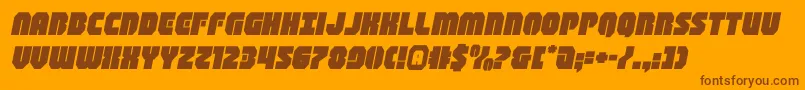 shogunateexpandital-Schriftart – Braune Schriften auf orangefarbenem Hintergrund