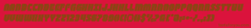 shogunateexpandital Font – Brown Fonts on Red Background