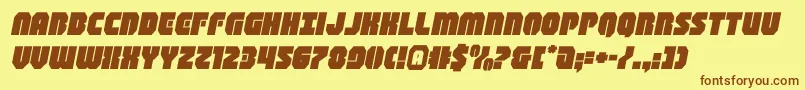 shogunateexpandital Font – Brown Fonts on Yellow Background