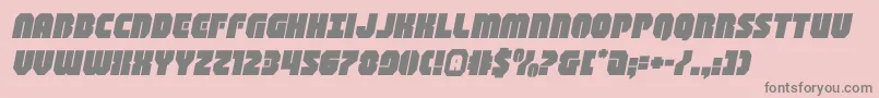 shogunateexpandital-Schriftart – Graue Schriften auf rosa Hintergrund