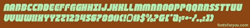 shogunateexpandital Font – Green Fonts on Brown Background