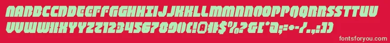 shogunateexpandital Font – Green Fonts on Red Background