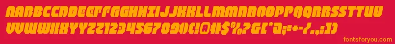 shogunateexpandital Font – Orange Fonts on Red Background