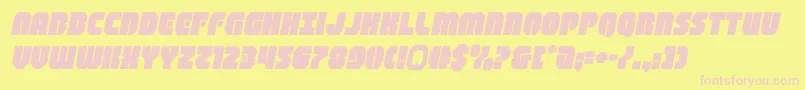 shogunateexpandital Font – Pink Fonts on Yellow Background