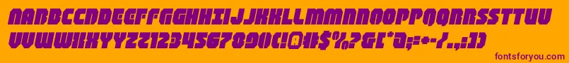 shogunateexpandital Font – Purple Fonts on Orange Background