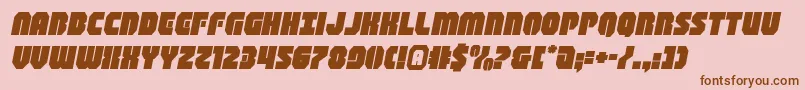Шрифт shogunateexpandital – коричневые шрифты на розовом фоне