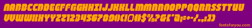 shogunateexpandital Font – Orange Fonts on Purple Background