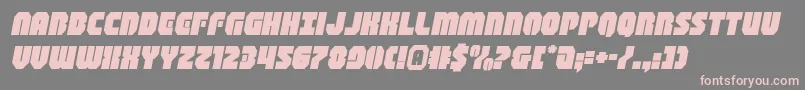 フォントshogunateexpandital – 灰色の背景にピンクのフォント