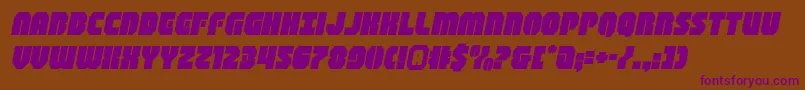 Шрифт shogunateexpandital – фиолетовые шрифты на коричневом фоне