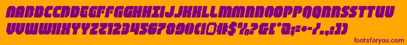 Шрифт shogunateexpandital – фиолетовые шрифты на оранжевом фоне