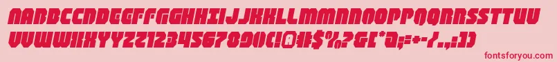 フォントshogunateexpandital – ピンクの背景に赤い文字