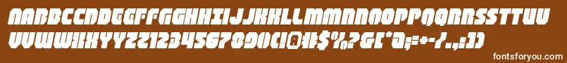 Шрифт shogunateexpandital – белые шрифты на коричневом фоне