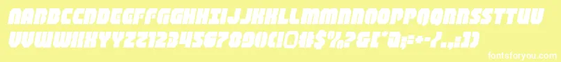 shogunateexpandital Font – White Fonts on Yellow Background