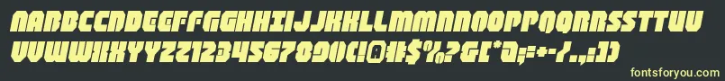 shogunateexpandital Font – Yellow Fonts on Black Background